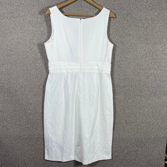 Monroe & Main Enchantment Dress Womens Size 12 White Gold Embroidered Sheath - Picture 4 of 14